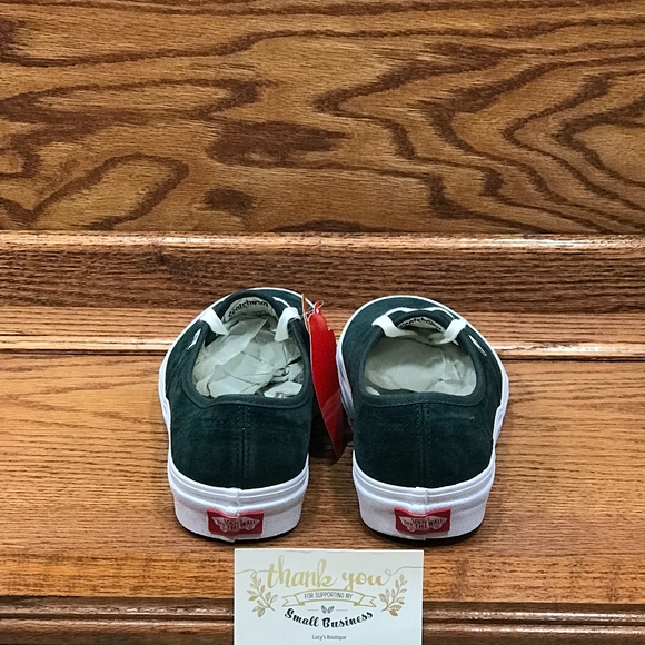 Vans Authentic Pig Suede Darkest Spruc Shoes - Picture 6 of 8